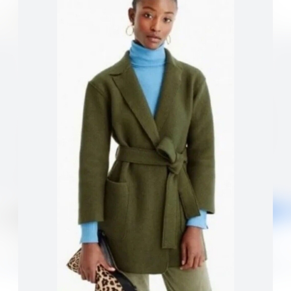 J.Crew Boiled Wool Wrap Coat - Picture 2 of 8
